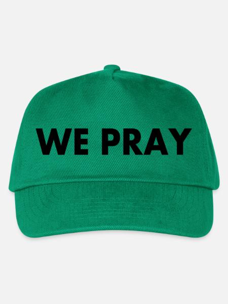 We pray - Kinder Basecap - Grün