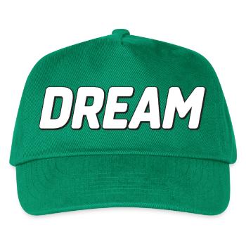 Dream Bold Typografie-Kunst - Kinder Basecap - Grün - Vorne