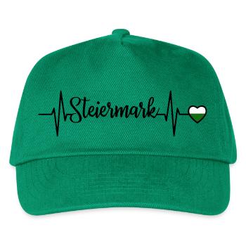 Ligne cardiaque de pouls de Styrie - Casquette de baseball Enfant - vert - Devant