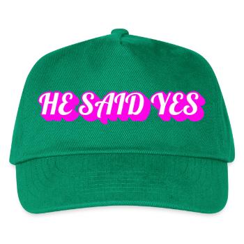 He Said Yes – Gay Groom Bachelor Party & Engagemen - Casquette de baseball Enfant - vert - Devant