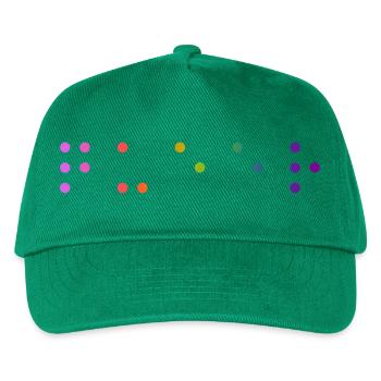 Queer Braille - Kinder Basecap - Grün - Vorne