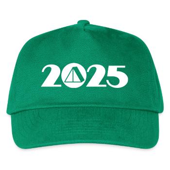 Zelten 2025, Camping 2025, Outdoor 2025 - Kinder Basecap - Grün - Vorne