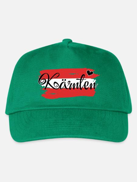 Flagge Österreich Kärnten - Kinder Basecap - Grün