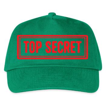 Topgeheimes Grunge-Gummistempel-Vintage-Siegeldesign - Kinder Basecap - Grün - Vorne