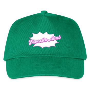 Schriftzug Favorite Aunt für die Lieblingstante - Kinder Basecap - Grün - Vorne