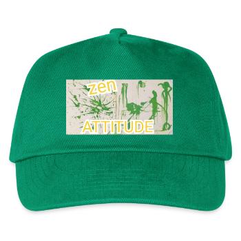 Abstract painting zen attitude, green, buddhism - Kids’ Baseball Cap - green - Front