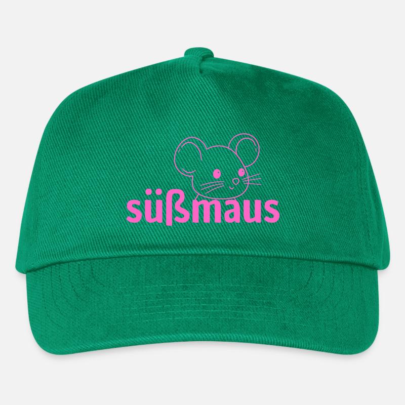 Süßmaus T Shirt mit süßer Maus - Kinder Basecap - Grün