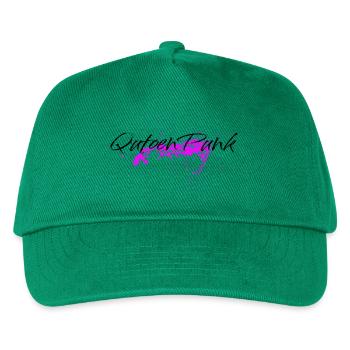 Pinker Farbklecks - Quoten Punk Statement - Kinder Basecap - Grün - Vorne