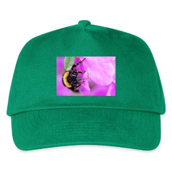 Abeille sur la violette - Casquette de baseball Enfant - vert - Devant