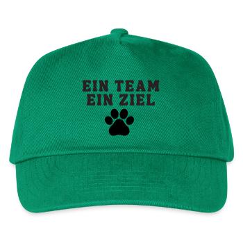 Ein Team ein Ziel Hundesport Hundeliebhaber Hund - Kinder Basecap - Grün - Vorne