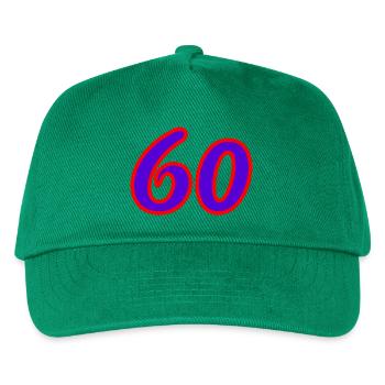 60. 60 YEARS. 60th ANNIVERSARY. 60TH BIRTHDAY. - Kids’ Baseball Cap - green - Front