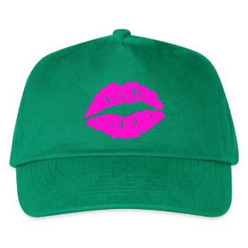 Lip Kiss Neon Pink - Kids’ Baseball Cap - green - Front