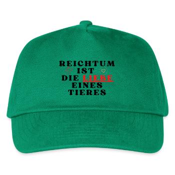 Reichtum ist die Liebe eine tieres Tierliebe - Kinder Basecap - Grün - Vorne