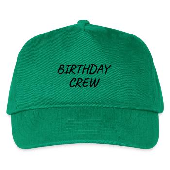 Birthday Crew - Kinder Basecap - Grün - Vorne