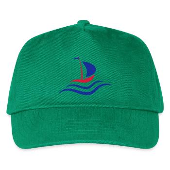 Segelboot - Kinder Basecap - Grün - Vorne