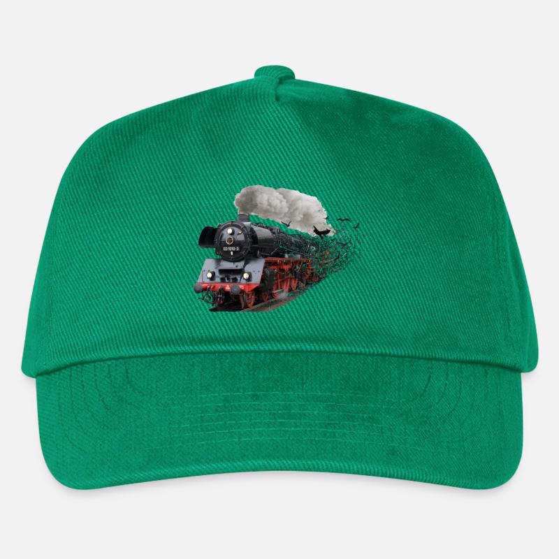 Dampflok - Kinder Basecap - Grün
