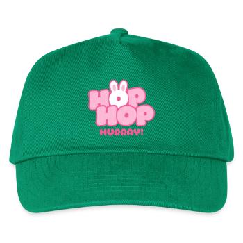Hop Hop Hourra | Motif de la jolie phrase de lapin - Casquette de baseball Enfant - vert - Devant