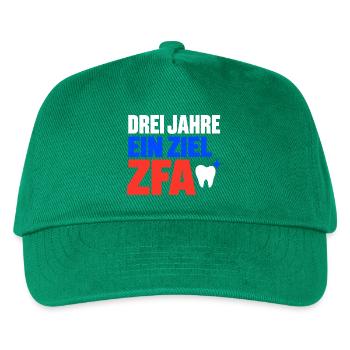 Drei Jahre ein Ziel – ZFA Ausbildung Abschluss - Kinder Basecap - Grün - Vorne