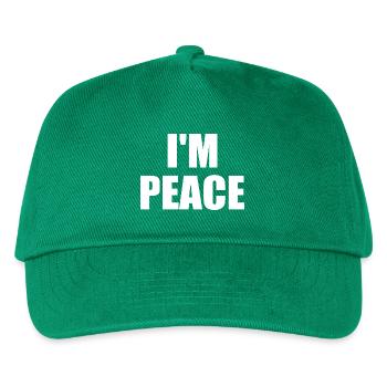 i come in peace i'm peace - Kinder Basecap - Grün - Vorne