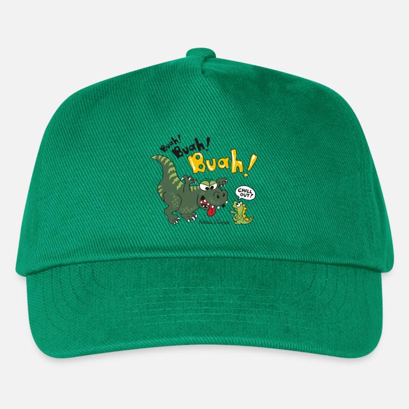 "Chill out" Dino - Kinder Basecap - Grün