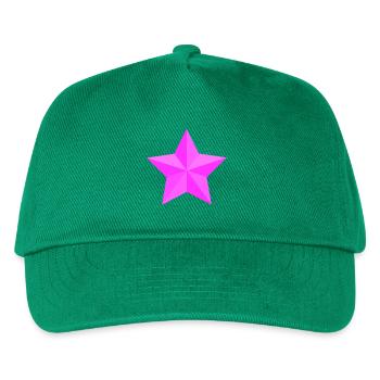 Geometrische Pink Star - Kinder Basecap - Grün - Vorne
