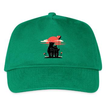 Bear in Love - Romantic Sunset - Kids’ Baseball Cap - green - Front