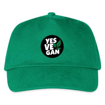 Yes Vegan / Yes ve gan (3c) - Casquette de baseball Enfant - vert - Devant