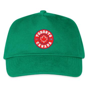 Toronto Kanada Rundemblem Ahornblatt - Kinder Basecap - Grün - Vorne
