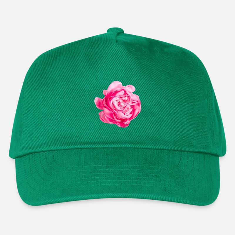 Blume Prinzessin Alexandra von Kent Rose - Kinder Basecap - Grün