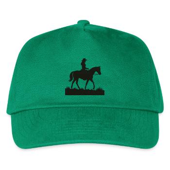 Westernreiterin Silhouette - Kinder Basecap - Grün - Vorne