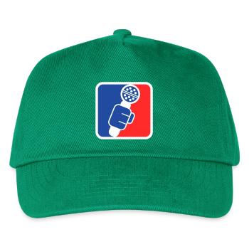 Microphone Check League Icon – Sports Fan - Kids’ Baseball Cap - green - Front