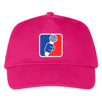 Microphone Check League Icon – Sportfan - Kinder Basecap - Fuchsia - Vorne