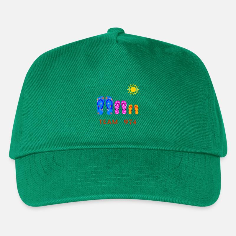 Team 974 Tropical Sun Flip Flops - Kids’ Baseball Cap - green