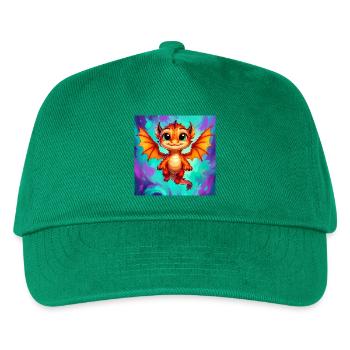 Drache - Kinder Basecap - Grün - Vorne