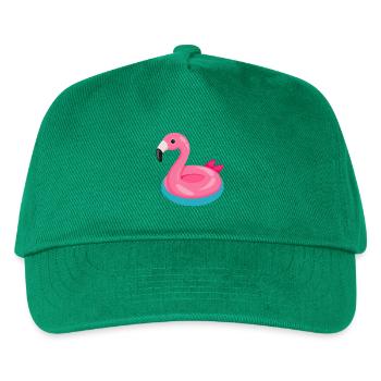 Flamingo Pool Float - Kids’ Baseball Cap - green - Front