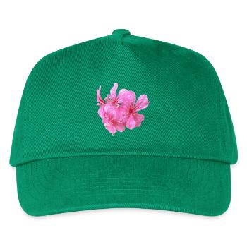 Vibrant_Pink_Geranium_Flowers - Kids’ Baseball Cap - green - Front
