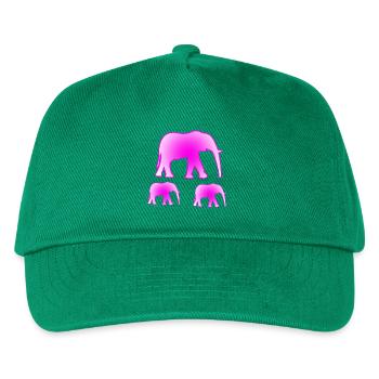 Elefanten - Kinder Basecap - Grün - Vorne
