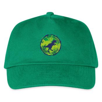 Dino Adventure Finally School T-Rex – Schoolchild - Kids’ Baseball Cap - green - Front
