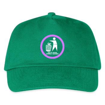 Gegen Rechts - Halte deine Umwelt sauber - FCK NZS - Kinder Basecap - Grün - Vorne