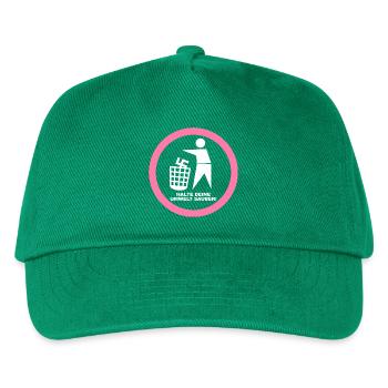 Gegen Rechts - Halte deine Umwelt sauber - FCK NZS - Kinder Basecap - Grün - Vorne
