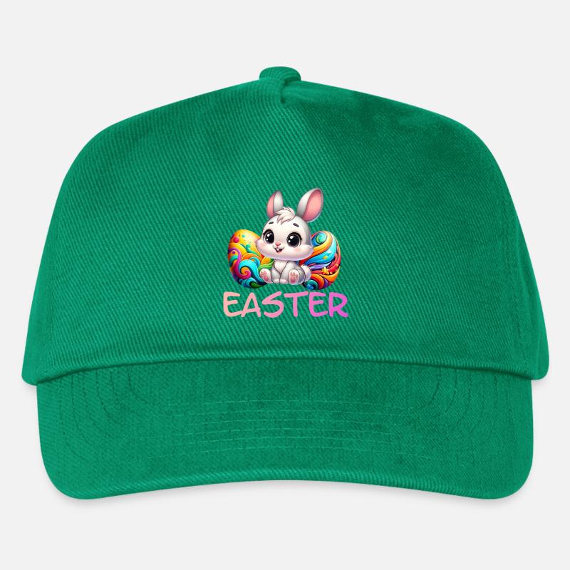 Lapin de Pâques avec des œufs de Pâques - Casquette de baseball Enfant - vert