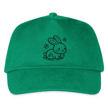 Niedlicher Hase Häschen - Kinder Basecap - Grün - Vorne