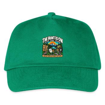 Geocaching Geschenk Outdoor Abenteuer Schatzsuche - Kinder Basecap - Grün - Vorne