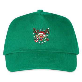 Reindeer Rudolph Christmas Ugly Christmas Sweater - Kids’ Baseball Cap - green - Front