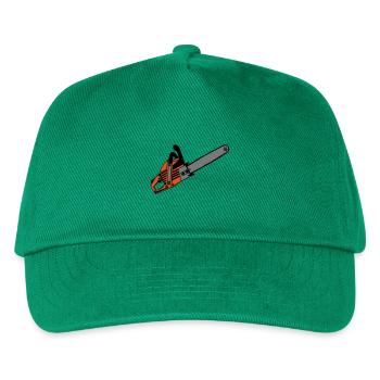 Chainsaw, Firewood, Old School, Chainsaw (25) - Kids’ Baseball Cap - green - Front