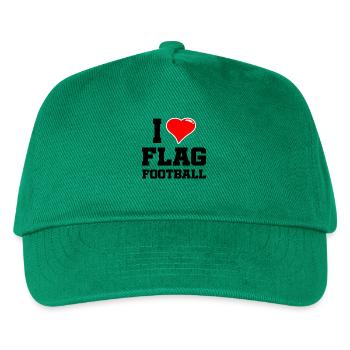 I love Flag Football I ❤️ Flag Football - Kids’ Baseball Cap - green - Front