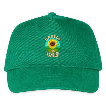 Habeck 2025 Kanzler Bundeskanzler Grüne Klimakanzl - Kinder Basecap - Grün - Vorne