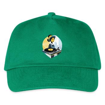 Turntable, Retro, Vintage, Turntable, DJ, - Kids’ Baseball Cap - green - Front