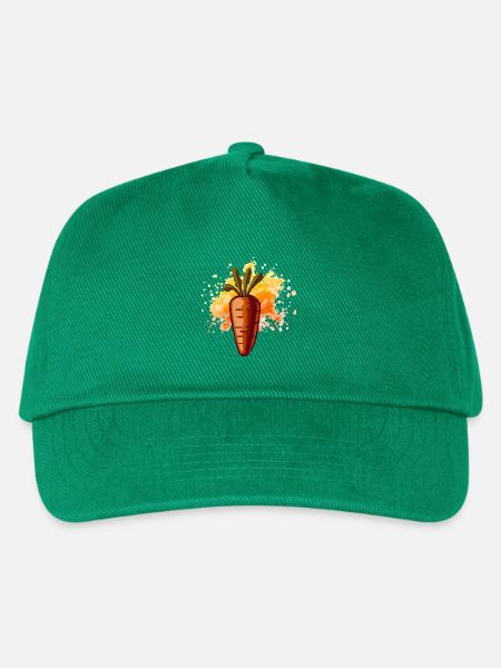 Vegetarier Veganer Karotte Möhre Design - Kinder Basecap - Grün