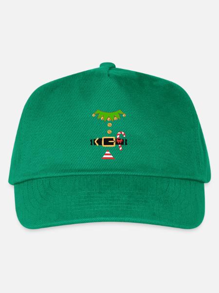 WEIHNACHTS ELF Kostüm Outfit Wichtel Xmas Party - Kinder Basecap - Grün